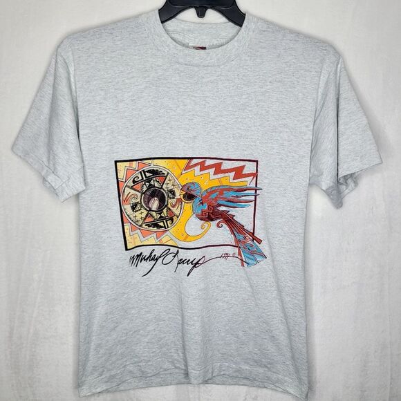 Vintage 1991 Native American Art T Shirt Size Medium - Picture 1 of 7